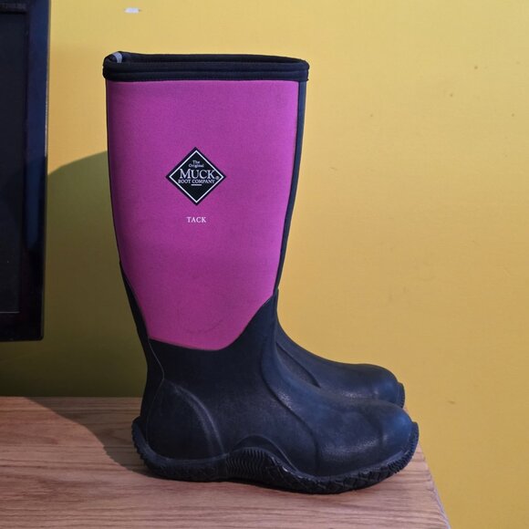 Womens Size 5 - 5.5 - MUCK Tack Classic Women's Black/Pink High Horse Farm Barn - Picture 3 of 9